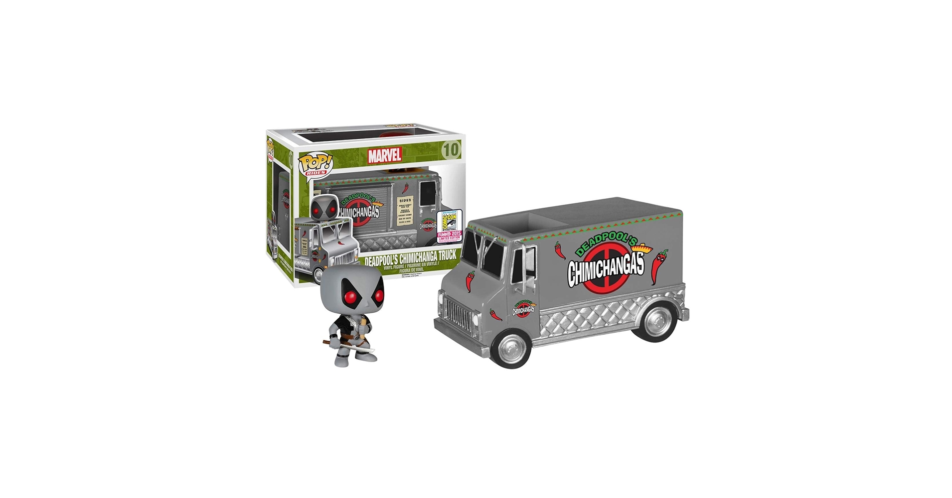 ファンコ POP デッドプール チミチャンガ トラック NYコミコン限定 Amazon.com: Funko Pop Bitty Ride: Marvel - Deadpool with
